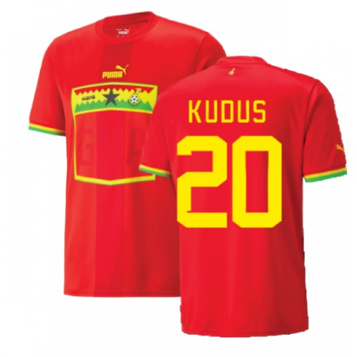 Ghana Mohammed Kudus #20 Replica Away Stadium Shirt World Cup 2022 Short Sleeve
